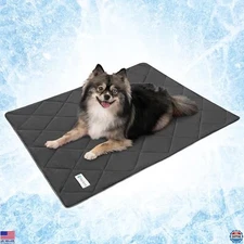 PetAmi Premium Cooling Dog Blanket - Lightweight 24x32 Reversible Throw, Grey