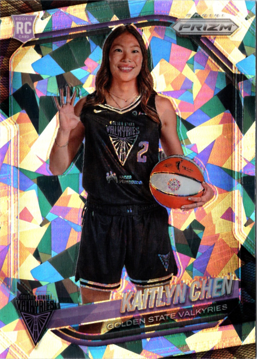 Kaitlyn Chen 2025 Panini WNBA Prizm Cracked Ice Variant #143 RC