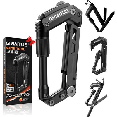 Camping Multitool 8in1 Karabiner Schraubendreher Flaschenöffner Säge