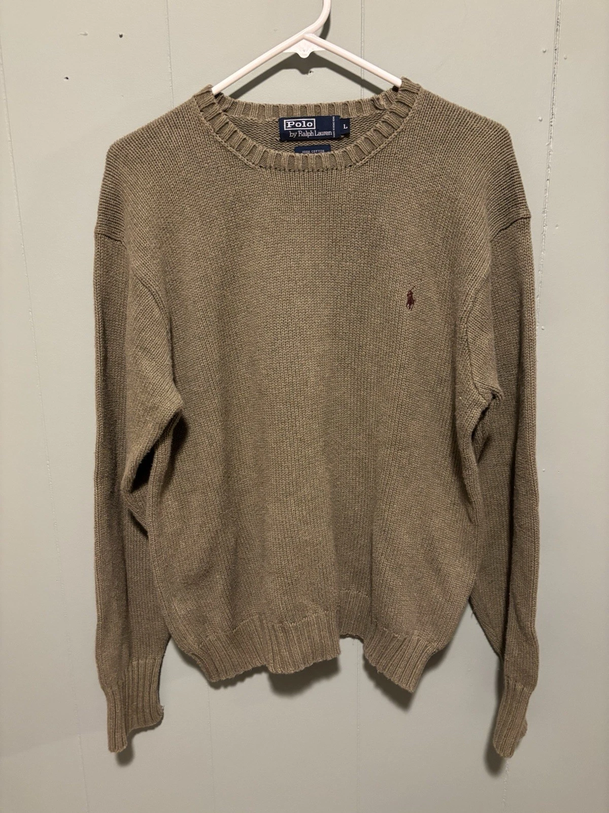 VTG Ralph Lauren 100% Wool Sweater Size L Classic Preppy Retro Comfort Iconic