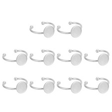 10 Pcs Metal Base Blank 10mm Adjustable Pad Blank Base Silver