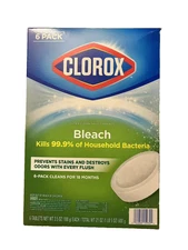 6 Clorox ultra clean toilet Bowl Cleaner Six 3.5 oz Tabs, Drop into tank