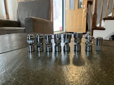 CRAFTSMAN 3/8" Dr.  6 Point V Series 8 Pc.  Swivel & Adapter Socket Set / USA