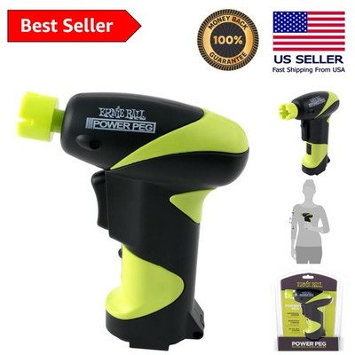Effortless Restringing with Power Peg Guitar String Winder - Green/Black Finish