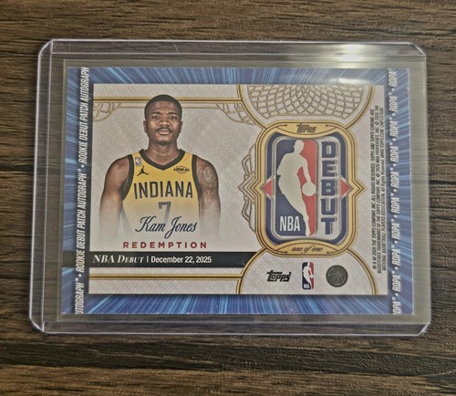 2025-26 Topps Chrome Update Kam Jones *ROOKIE DEBUT PATCH AUTOGRAPH* 1/1!