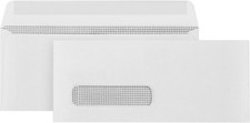 Single Window Security Envelopes,500 10 Thick Gummed Seal, Designed for Securit