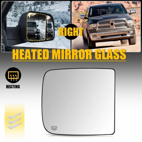 Heated Mirror Glass 68067726AA For 09-10 Dodge Ram 1500 Truck Right Passenger