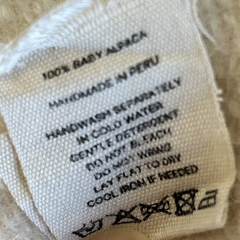 Vestido Laude the Label Marfil 100% Alpaca Mediano Hecho a Mano en Perú Corte Recto Foto 4 de 4