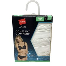 Hanes Bikini Panties White Size 8/XL 3-Pairs Womens Ultimate Pair 42XTB4