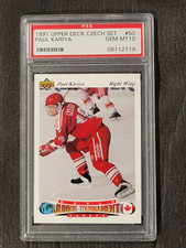 1991 Paul Kariya  Upper Deck Czech # 50 PSA 10 Rookie Card. rookie card picture
