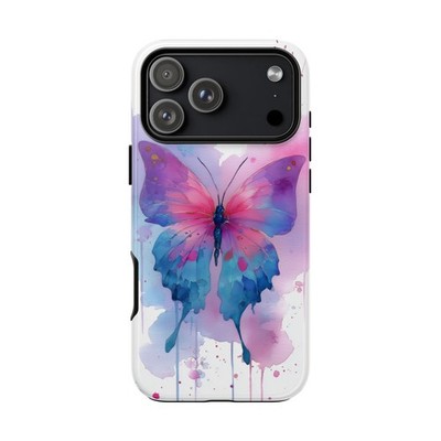 Phone Ink - iPhone | Galaxy | Pixel Case - Pink Teal Butterfly Watercolor
