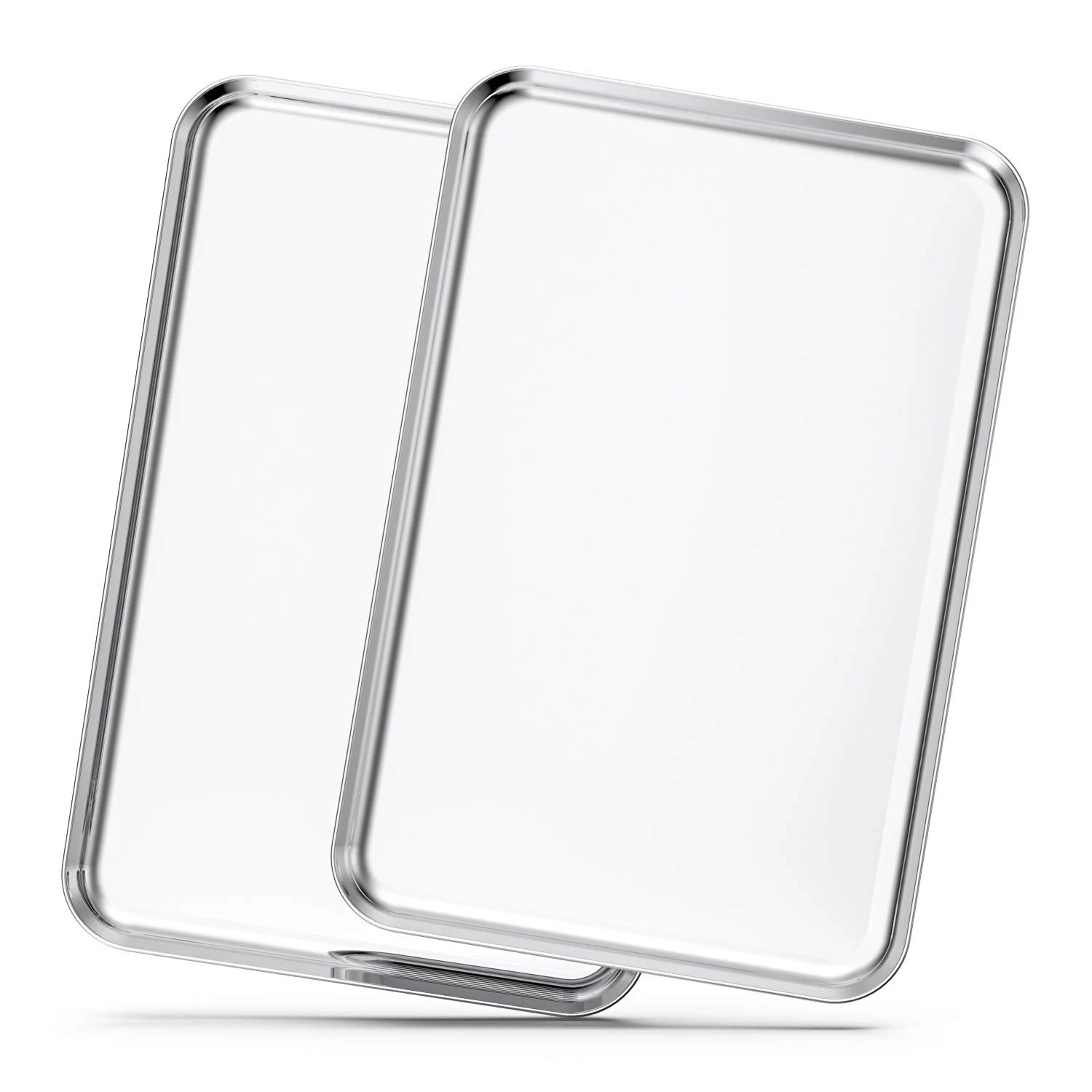 2 Pcs 20x14 Inch Stainless Steel Baking Pan Cookie Sheet for Oven Roasting