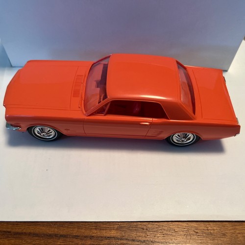1966 Ford Mustang Plastic Promo Friction Model By AMT 1/25 Scale Emberglow Color - Picture 3 of 13