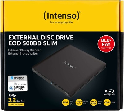 Intenso Brenner extern EOD 500BD SLIM BDXL für BD / CD / DVD Typ C USB 3.2