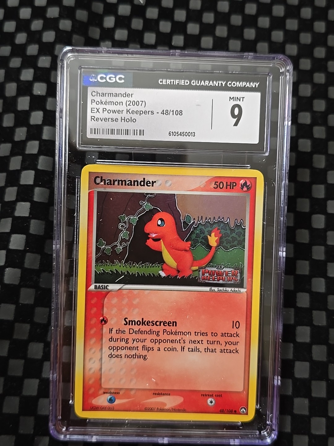 2007 Pokemon EX Charmander Reverse Foil Power Keepers #48/108 CGC 9 Fresh Slab