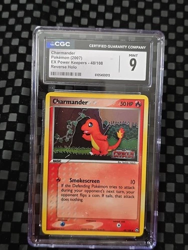 2007 Pokemon EX Charmander Reverse Foil Power Keepers #48/108 CGC 9 Fresh Slab