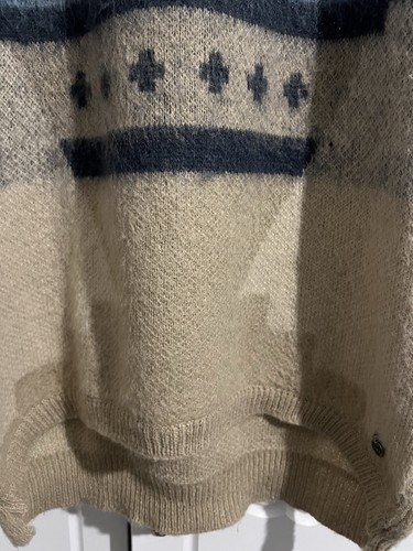 Maison Scotch Women’s Mohair Wool Aztec Jumper Small Boho 8 10 12 Oversized - Picture 4 of 9