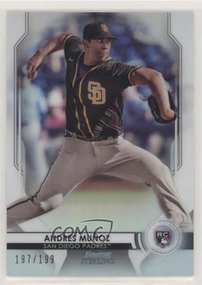 2020 Bowman Sterling Rookies Refractor /199 Andres Munoz #BSR-86 Rookie RC 01w1