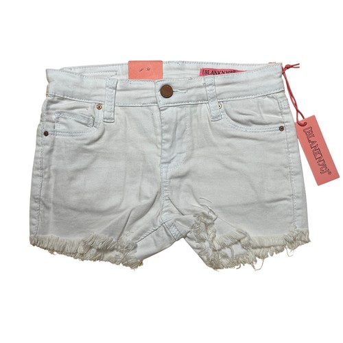 NWT Blank NYC The Mini Astor Lenox Cut-Off Jean Short Girls 12 White Denim NEW