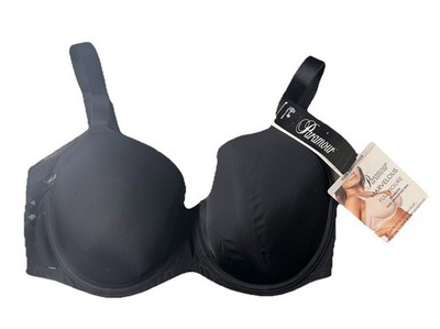 Paramour Marvelous Side Smoother Seamless Bra Full Figure Black | Size 36DD