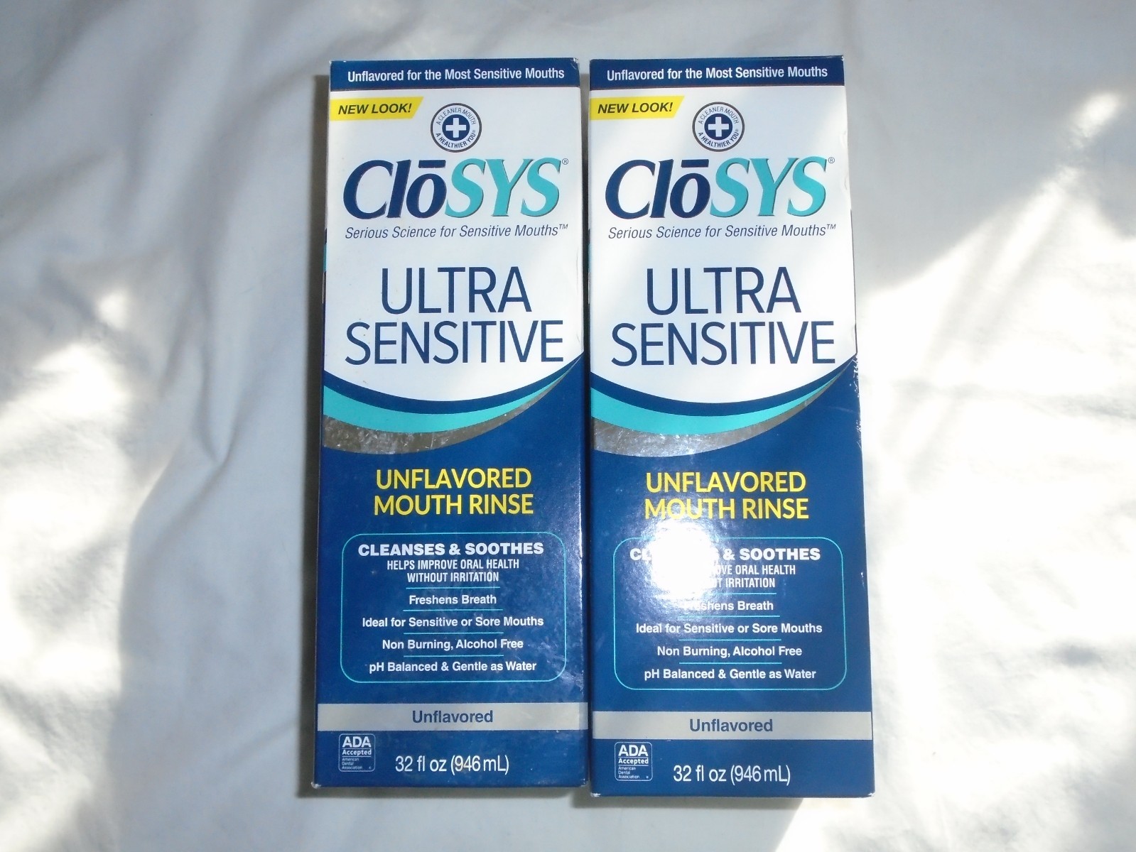 Set of 2 CloSYS Sensitive Mouth Rinse Ultra Sensitive Unflav
