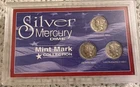 Silver Mercury Dime 10C  3 pc Mint mark collection