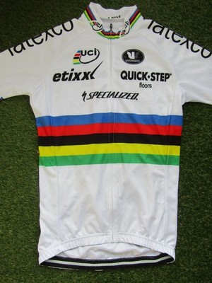 Vermarc Etixx Quick Step Kurzarm Radtrikot - Größe Small Herren - Weiß