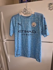 Puma Manchester City 2020/21 Blue Home Jersey Men  s Size M
