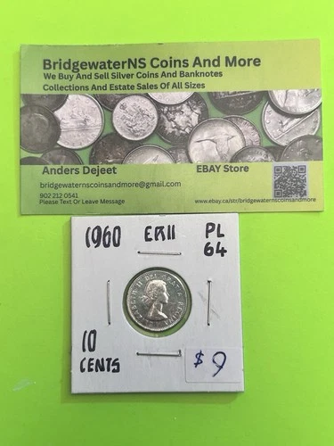 1960 Canadian 10c Dime .8 Silver Elizabeth II AG PL64!!!    TRENDING AT $8