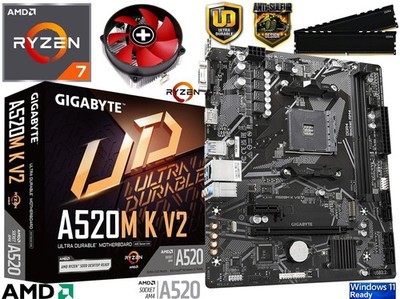 PC Aufrüstkit Bundle AMD Ryzen 7 5700X bis 64GB DDR4 mit GIGABYTE A520M K V2