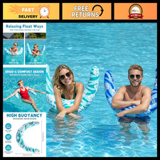 Curved Inflatable Pool Noodles 2 Pack - Soft Quick-Dry Swim Floats for Adults