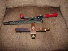 Shinto Dual-Grit Rasp, Sander Detachable Handle & CROWN TOOLS BRASS/WOOD SCRIBE