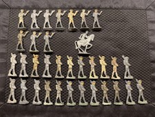 Lot 34 Vtg Lead Cast Metal Tin Toy Soldier Figures WWI WW1 Vintage