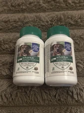 (2) Advantus Oral Flea Treatment 30 Soft Chews for Dogs 23-110lbs EXP 01/27