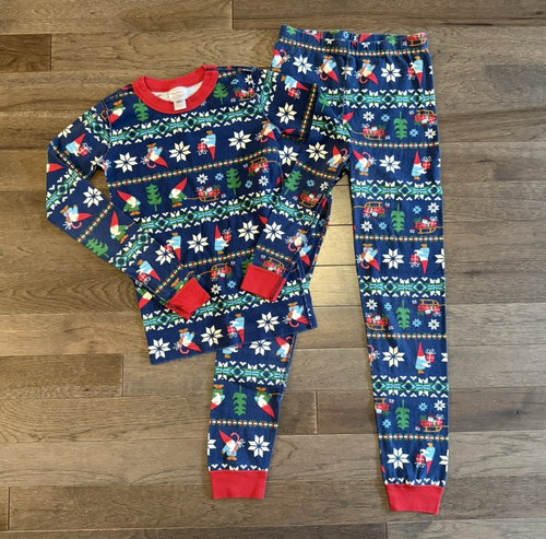 Hanna Andersson Unisex Red Snowmen 1-piece Non-footed Pajamas Hanna Andersson Unisex Red Snowmen 1-piece Non-footed Pajamas