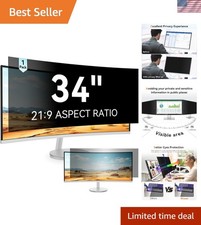 34'' Curved Privacy Filter for 21:9 Monitors - Eye Safety Guaranteed