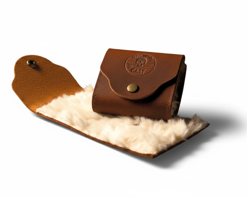 Leather Fly Wallet One More Cast Brown Fly Fishing Gear Compact