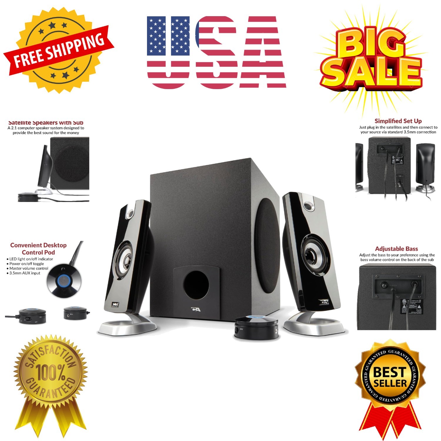 With Subwoofer With 18w Of Power &ndash; Easy Setup And ...