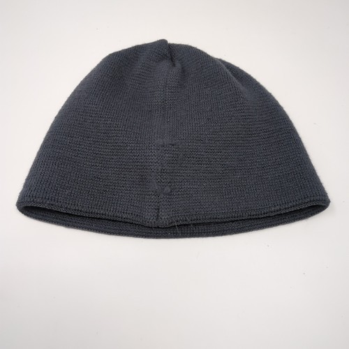 Descente Dark Gray Black Arrow Logo Japan Wool Blend DWDMGC02 Beanie Cap Hat - Picture 3 of 7