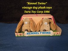 "Kennel Twins" vintage dog plush toys Tara Toy Corp 1986