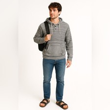 American Eagle Outfitters AEO Vintage Baja Henley Hoodie   Sz XL Men  s 