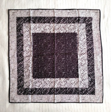 Killer Vintage 70's Large Square Scarf Abstract Brutalist Pattern