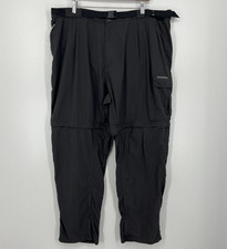 ExOfficio Convertible Pants Men's Size 2XL Black Outdoor Hiking Nylon Zip Off