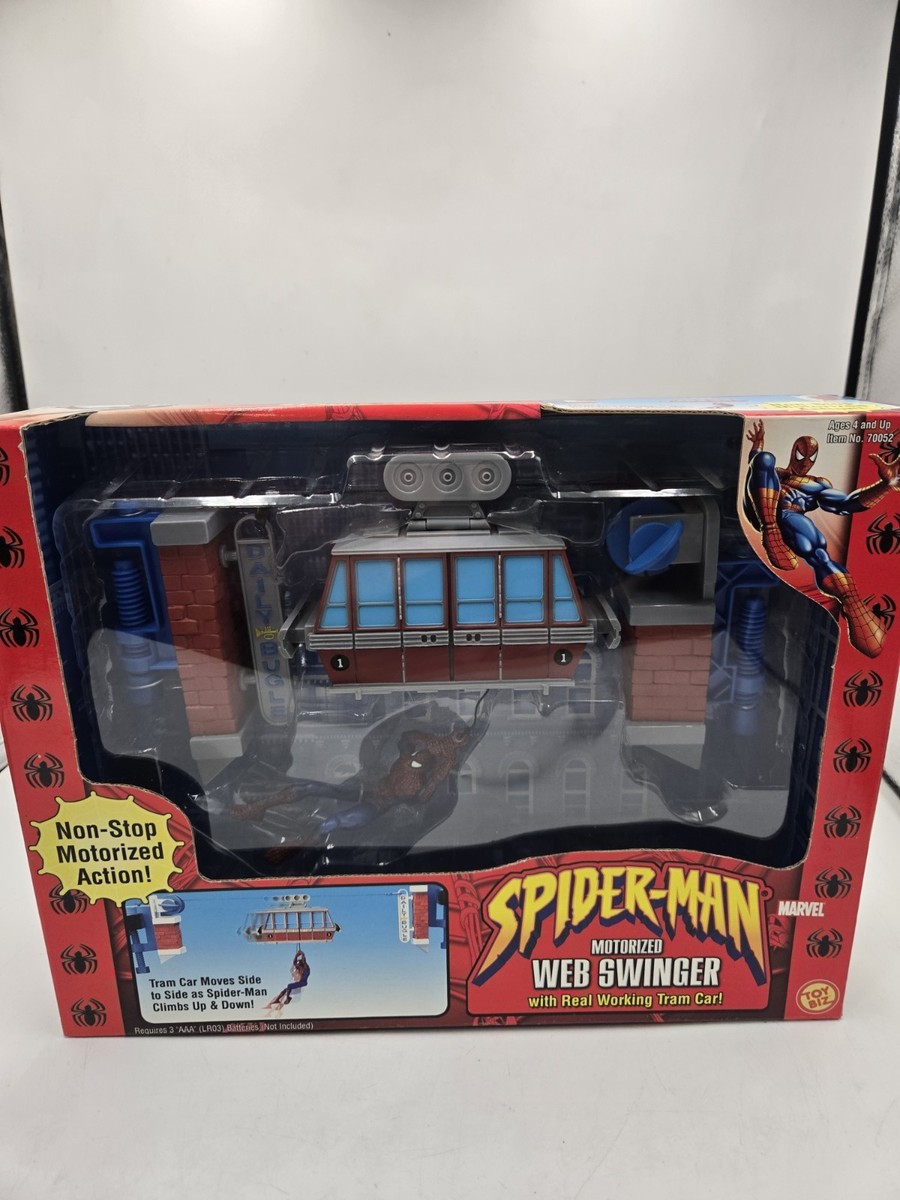 Spider-Man Motorized Web Swinger Tram Car 2002 VTG MIB SEALED Toy