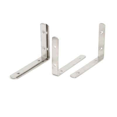 150mmx100mmx3mm stainless steel L shape corner brackets shelf brackets 4pcs