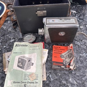 Kodak Brownie Movie Camera 8mm K-33 Used, Working W Case