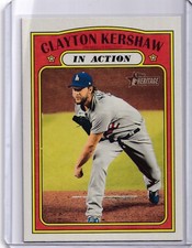 2021 Topps Heritage - In Action Clayton Kershaw #38 - Los Angeles Dodgers