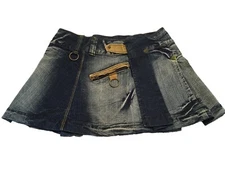 Jeanstar Y2K Denim Utility Styled Mini Skirt Size 30” 90’s Millennial Retro Chic