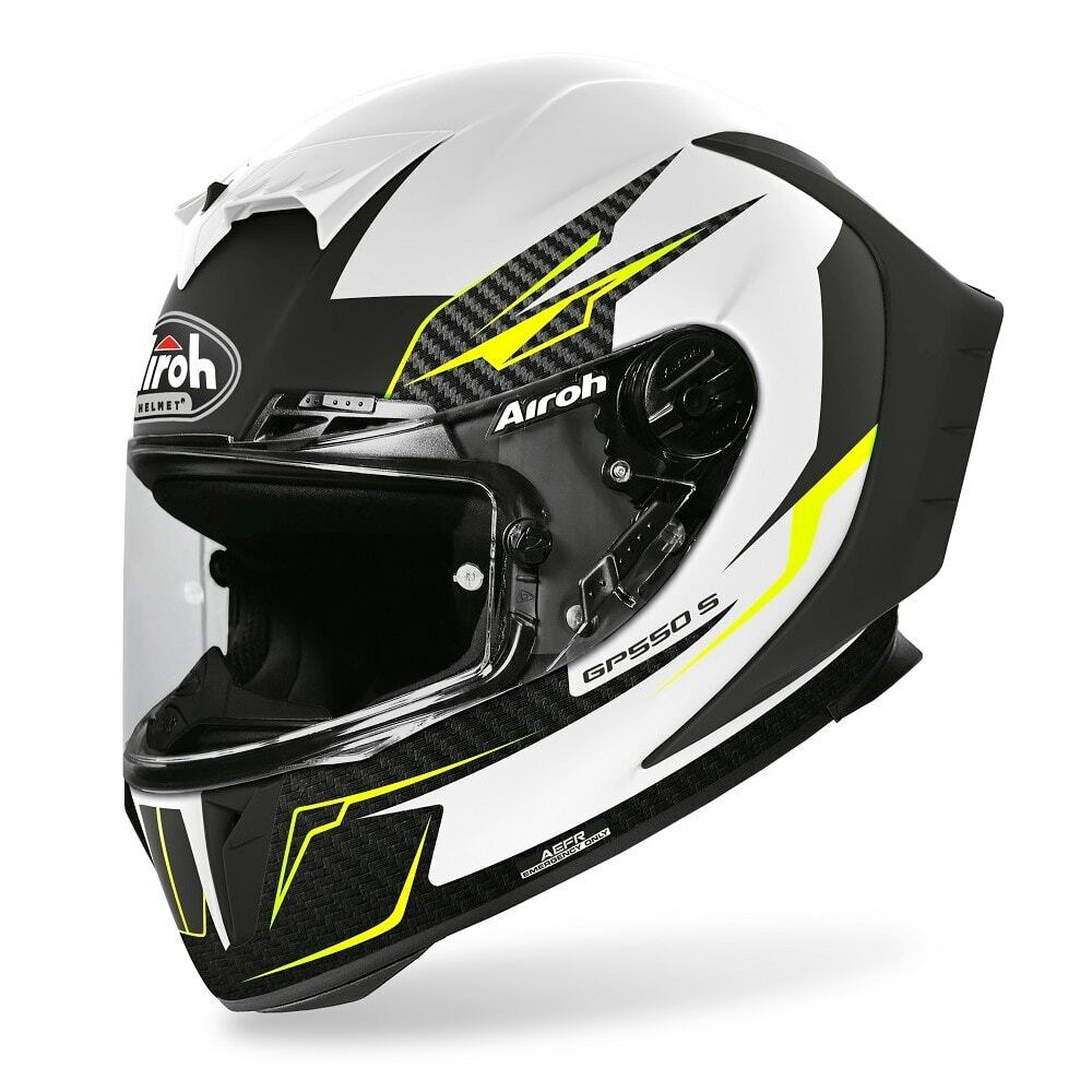 Airoh Casco Integrale Gp550 S in Fibra Hpc Venom White Matt Varie Taglie