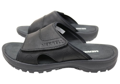 Merrell Mens Sandspur 2 Slide Comfortable Leather Sandals - Picture 3 of 6